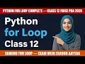Python for Loop Quick Revision Computer PBA class 12 FBISE 2026 range break continue