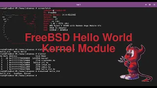 Write a Hello World Kernel Module for FreeBSD
