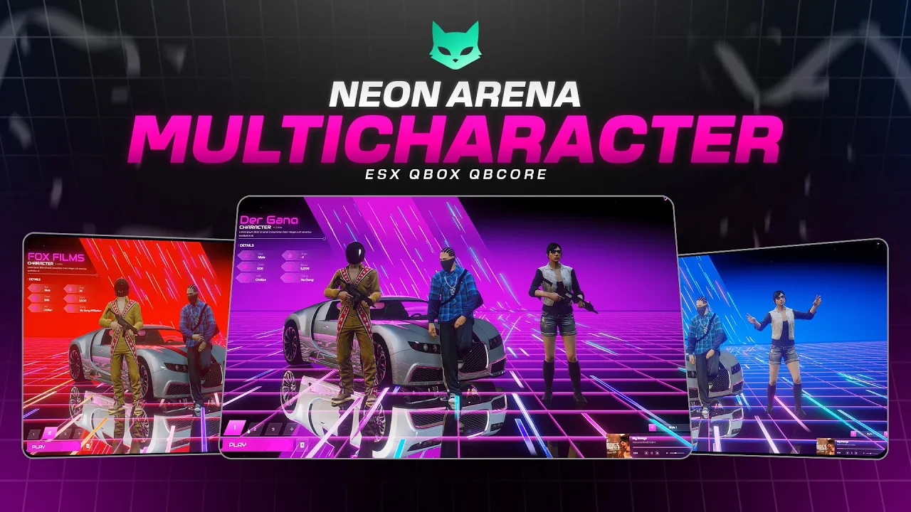 Futuristic Multi-Character System | Neon Arena Theme