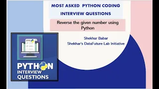 Python Program to Reverse a Number Python Coding Interview Question