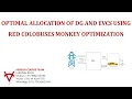 OPTIMAL ALLOCATION OF DG AND EVCS USING RED COLOBUSES MONKEY OPTIMIZATION ALGORITHM