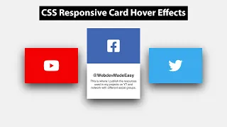 CSS Responsive Card Hover Effects Html and CSS