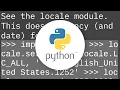 Currency formatting in Python