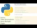How to Take Screenshots in Python from Multiple Pages