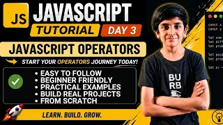 JavaScript Day 3 Operators in 10 mins Full Beginner Guide viral