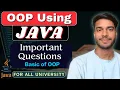 Important Questions Basic of OOP in Java Object Oriented Programming Using Java OOP Using Java