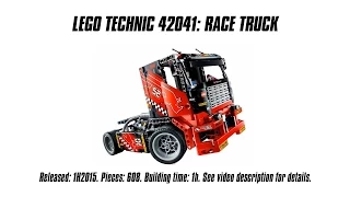 'Lego Technic 42041 Race Truck' Unboxing, Speed Build & Review | Sariel's LEGO Technic Den