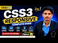 Full Stack Web Development Responsive Web Design with Project CSS Day 2 Media Query Tutorial
