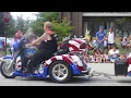 Latrobe PA July 4th 2017 Parade - man on decorated cycle