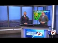 WPRI 12 Weather Forecast for 25 Mild with rain today