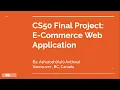 CS50 Final Project Ecommerce Web Application