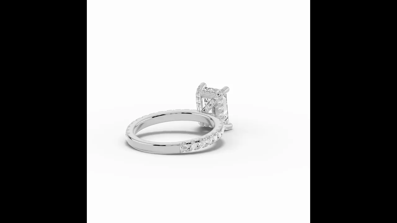 Radiant Coronet Diamond Crown Engagement Ring