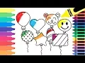 Coloring Pages Balloons Set - Learn Drawing for Kids