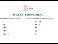 Right Angle Triangle Pattern and Inverted Right Angle Triangle Pattern Number n Java-1st