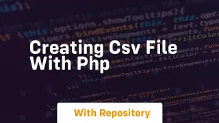 creating csv file with php