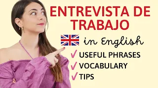 Tips ENTREVISTA de TRABAJO en inglés 🇬🇧 Vocabulario, frases y consejos para preguntas frecuentes