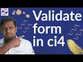 Validate form in Codeigniter 4 Registration system with validation in ci4 signup validation