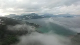فيديو للتصميم بدون حقوق تكون الغيوم والضباب فوق البحر                                بدقة عالية    دندنها
