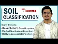 Soil Classification - Early systems and Modern Classification Systems