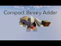 SMALLEST BINARY ADDER IN MINECRAFT