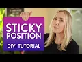Quick Sticky Position Tutorial Divi Theme Scrolling Effects