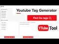 How to extract and generate tags from any YouTube