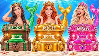 Rich vs Broke vs Giga Rich Mermaid | Funny Situations and Fails by Multi DO Girls
