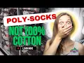 Shocking No 100 Cotton Socks at Walmart Men s Dept Polyester Overload