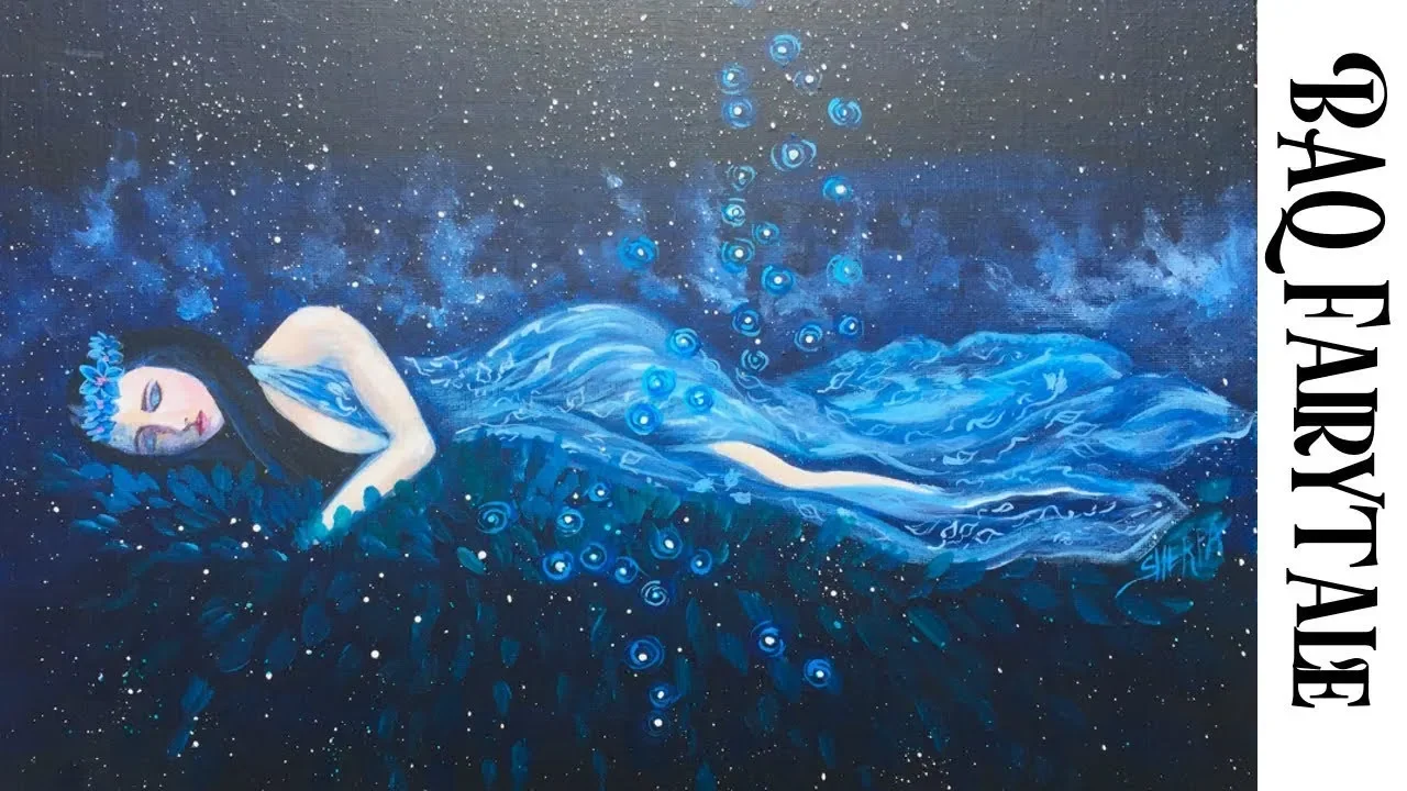 How to paint with Acrylic on Canvas Celestial Princess part 1 | TheArtSherpa
