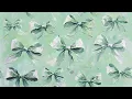 Bow background Green aesthetic wallpaper Art screensaver for TV Coquette background No sound