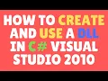 How To Create A Dynamic-link library In Visual Studio 2010 - C
