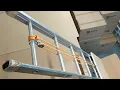 Simple DIY Hoist Ladder Lift with 3 Pulleys for Heavy Cardboard Boxes