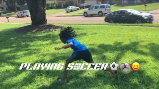 play soccer with clearasme 