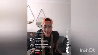 uncle waffles greeting her fan on instagram live