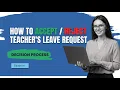 How to approve and reject the teachers leave request from admin portal