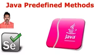 Selenium Tutorial For Beginners 16 Java For Selenium Java Predefined Methods G C Reddy