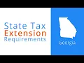 Georgia State Business Tax Extension Form IT-303 Filing Requirements