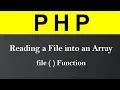 Reading a File into an Array in PHP Hindi