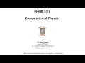 Computational Physics Lecture Module 3 5