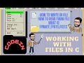 File Handling in C How to read and write in file fprintf fgetc fputs fopen fclose Functions