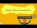 Python3 Identifiers and Reserved Words