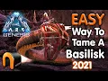 ARK How To EASY Tame A BASILISK