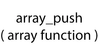 array - push array function php bangla tutorial