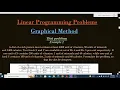 LPP14 Linear Programming Problems Diet Problem Graphical Method Example 2