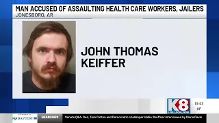 Man accused of assaulting health care workers correctional officer