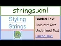 Styling Strings in strings xml