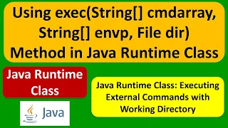 Java Runtime class exec String cmdarray String envp File dir method