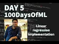 100 Days Of Machine Learning - Day 5 Linear regression implementation in python Kaggle