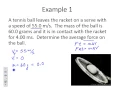 Impulse and Momentum Example Problems