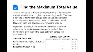 Maximum Total Value Problem Priority Queue Java Solution